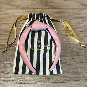 Lele Sadoughi Kids Faux Leather Knotted headband Pink